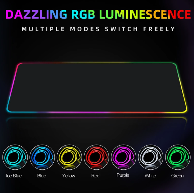 LED килимок для мишки Космос 80х30см., Горизонт - изображение 2