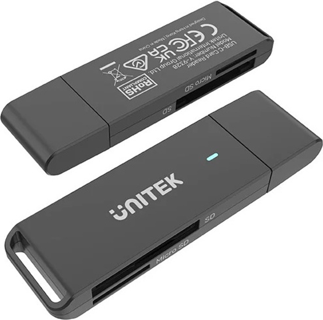 Кардрідер Unitek USB-C Card Reader Black (4894160032003) - зображення 2