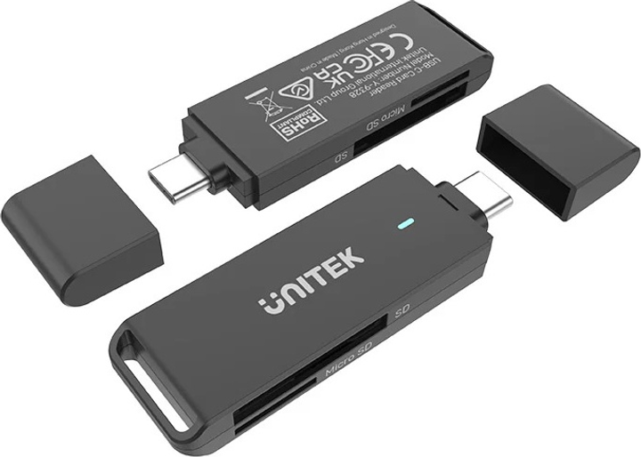 Кардрідер Unitek USB-C Card Reader Black (4894160032003) - зображення 3