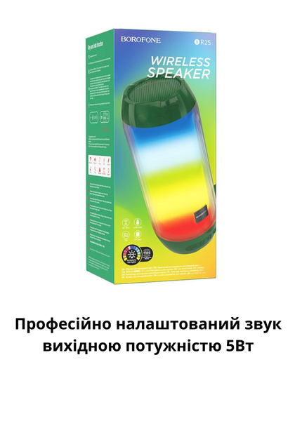 Портативная колонка BOROFONE BR25 с Bluetooth, AUX, SD-card, USB, FM-Radio, черный - изображение 2