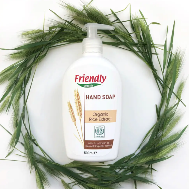 Органическое жидкое мыло для рук с экстрактом риса Friendly Organic 500 мл - изображение 7