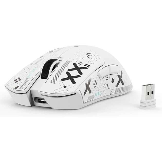 Мишка ігрова бездротова ATTACK SHARK X3 White 2.4, BT, Wired