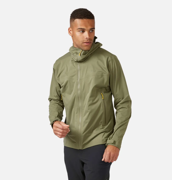 Куртка мужская мембранная Rab Kinetic 2.0 Jacket, Light Khaki, M (RB QWG-74-LKH-MED) - Фото 2 Куртка мужская мембранная Rab Kinetic 2.0 Jacket, Light Khaki, M (RB QWG-74-LKH-MED) - изображение 2
