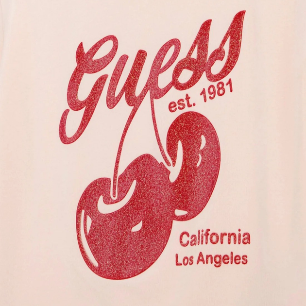 Подростковая футболка для девочки Guess 352930894 152 см Розовая (1159842088) - изображение 3