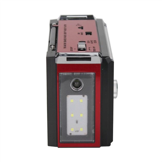 Радиоприемник проигрыватель портативный аккумуляторный с радио USB+SD+FM+AM Golon RX 381 красный - изображение 4