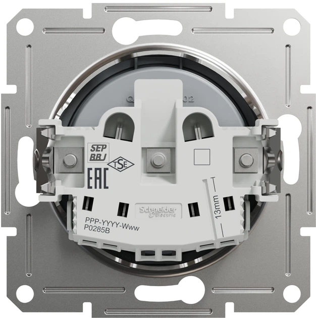 Розетка без заземлення Schneider Electric Asfora Сталь EPH3000162 - Фото 2 Розетка без заземлення Schneider Electric Asfora Сталь EPH3000162 - изображение 2