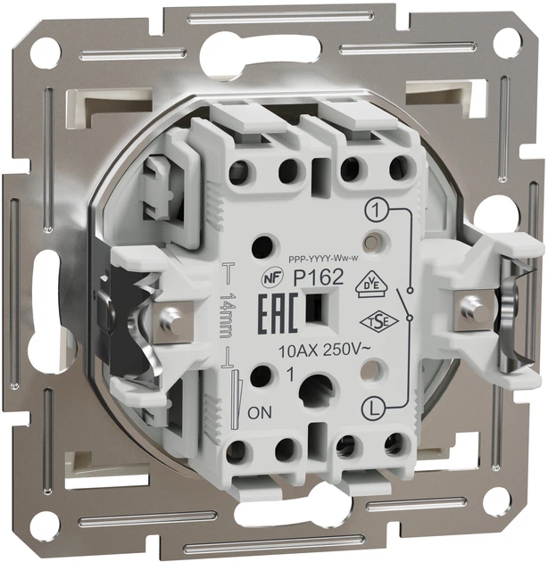1-клавішний вимикач Schneider Electric Asfora кремовий без рамки (EPH0170123) - изображение 2
