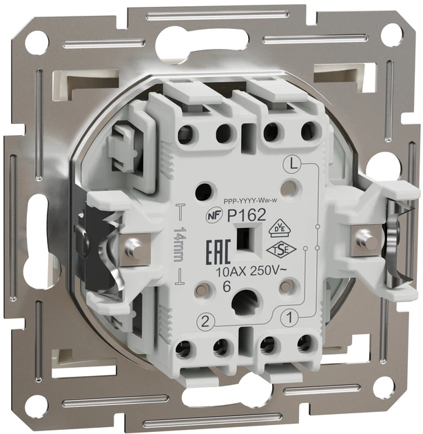 Перемикач 1-клавішний Schneider Electric Asfora кремовий без рамки EPH0470123 - изображение 2