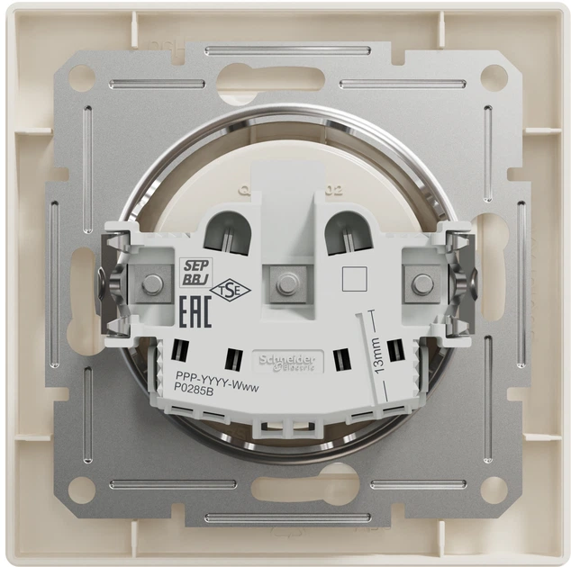 Розетка без заземлення Schneider Electric Asfora Крем EPH3000123 - изображение 2