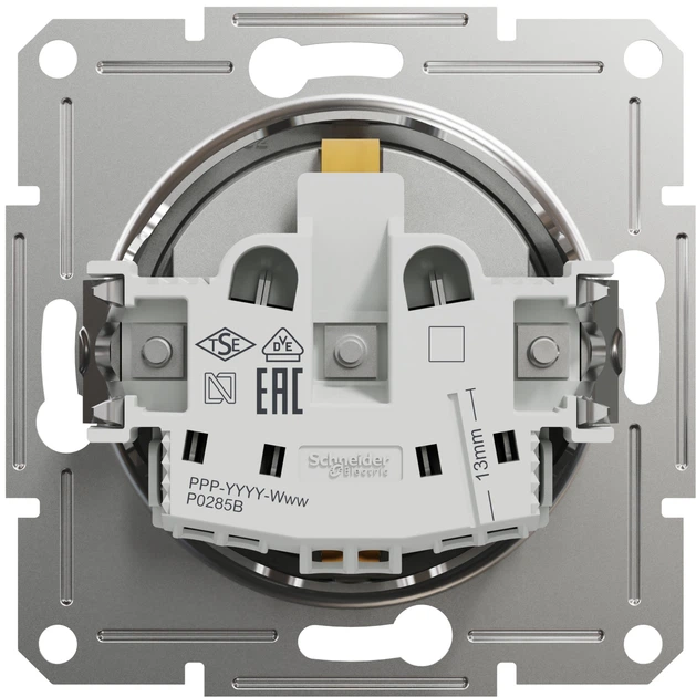 Розетка з заземленням з захисними шторками Schneider Electric Asfora Алюміній EPH2900261 - изображение 2