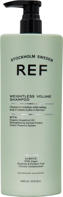 Szampon do włosów blond Ref Stockholm Sweden Weightless zwiększający objętność 1 l (7350016785310) - obraz 1