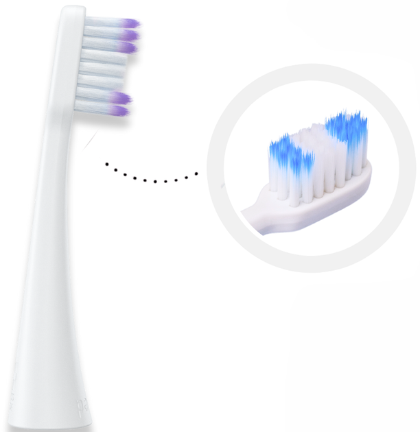 Końcówki do szczoteczki sonicznej Paro Swiss Sonic duo-clean brush 2 szt (7610458007624) - obraz 3