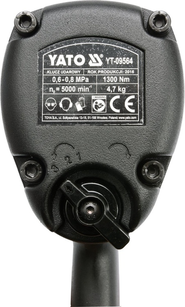 Pneumatyczny klucz YATO 3/4" 1300 Nm (YT-09564) - obraz 3