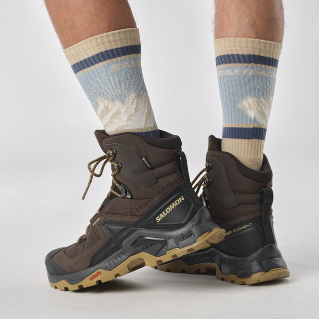 Мужские демисезонные ботинки для туризма с Gore-Tex Salomon Quest Element Gtx L47216100 40.5 (7.5US/7UK) 25.5 см Dlciso/Black/Dul (195751196727) - изображение 8