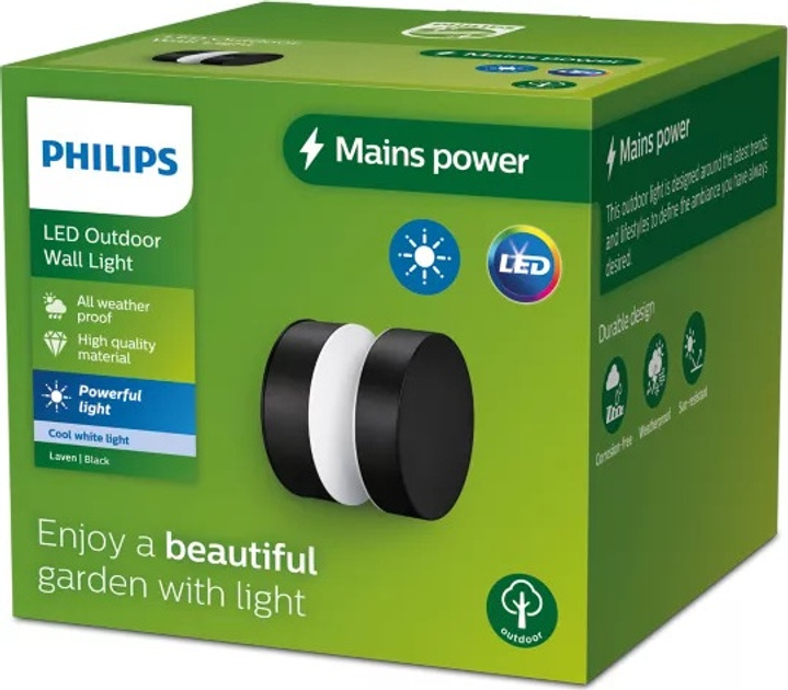 Настінний вуличний світильник Philips Laven 6Вт 40K (929003362501) - зображення 2