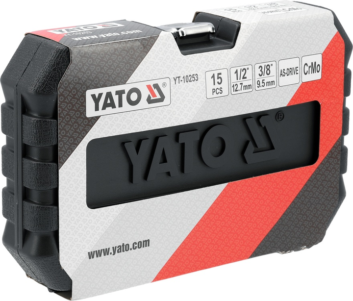Набір ударних головок YATO 1/2" 15 шт. (YT-10253) - зображення 4