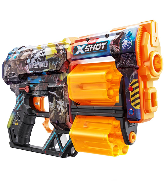 Бластер XSHOT Skins Dread Blaster Jurassic World Skin (12 шт) 36754-S001 (4894680034884) - зображення 2