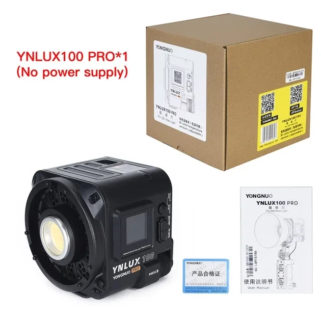 Комплект S LED свет осветитель студийный свет Yongnuo YNLUX100 PRO 3200-5600K + сетевой адаптер - Фото 4 Комплект S LED свет осветитель студийный свет Yongnuo YNLUX100 PRO 3200-5600K + сетевой адаптер - изображение 4