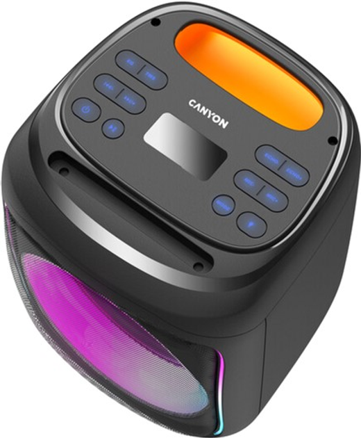 Głośnik przenośny Canyon OnFun 5 Partybox 40W RGB Black-Orange (CNE-PBSP5) - obraz 3