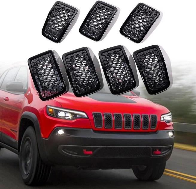 Решетка радиатора комплект 7 штук (/серый) Jeep Cherokee Kl 19-22 (FPS). 6AZ88XS9AB - изображение 7