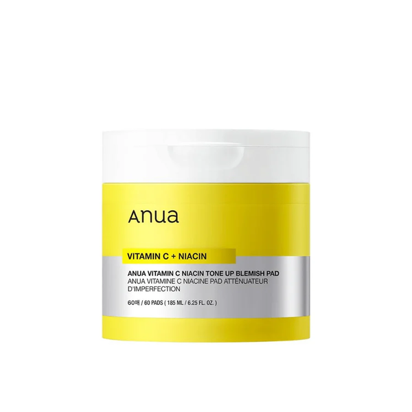 Тонизирующие пэды Anua Vitamin C Niacin Tone Up Blemish Pad от недостатков с витамином С и ниацином 60 шт - Фото 1 Тонизирующие пэды Anua Vitamin C Niacin Tone Up Blemish Pad от недостатков с витамином С и ниацином 60 шт - изображение 1