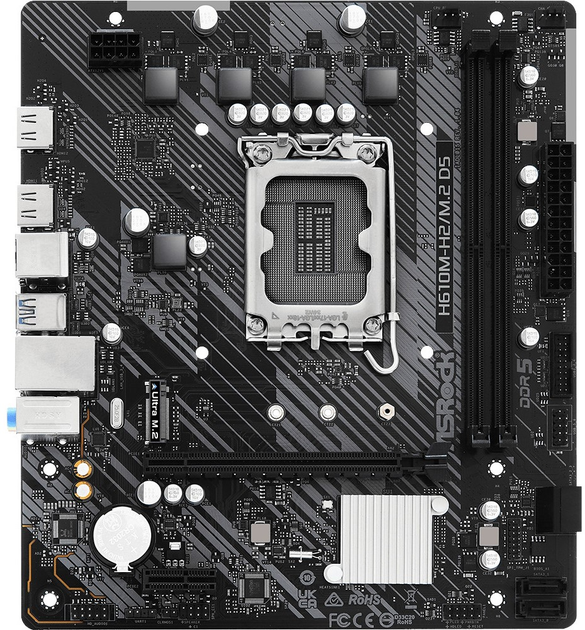 Płyta główna ASRock H610M-H2/M.2 mATX  LGA1700 DDR4 (s1700, Intel H610, PCI-Ex16) - obraz 1