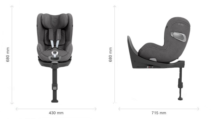 Fotelik samochodowy Cybex Sirona T i-size 61-105 cm Grey (4063846405121) - obraz 7