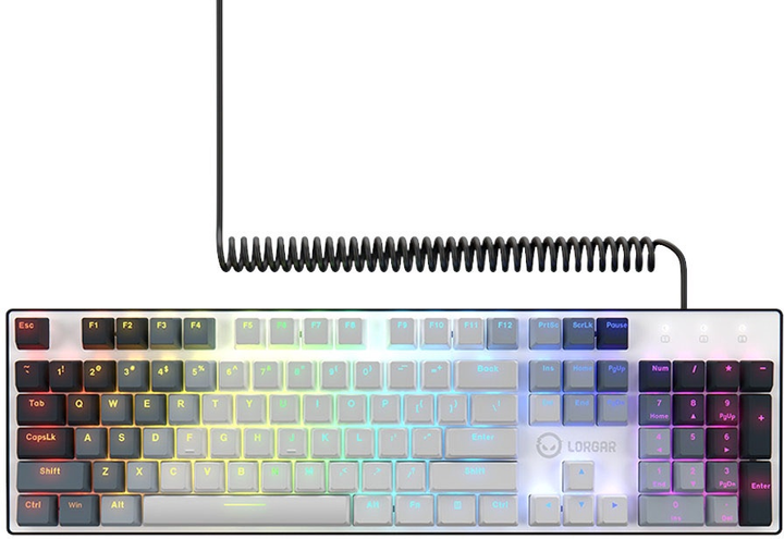 Klawiatura przewodowa Lorgar Azar 514 RGB USB White (LRG-GK514W-US) - obraz 2