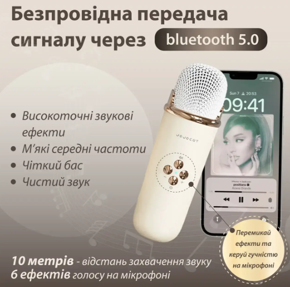 Акустична система RETRO з мікрофоном Бездротова портативна Bluetooth колонка на акумуляторі Міні караоке - Фото 3 Акустична система RETRO з мікрофоном Бездротова портативна Bluetooth колонка на акумуляторі Міні караоке - изображение 3