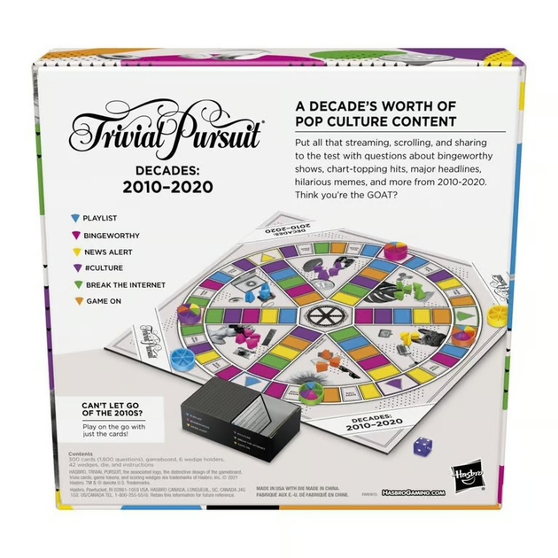 Gra planszowa Hasbro Astar TRIVIAL PURSUIT Decade 2010–2020 (w języku fińskim) F2706FIN (5010993900435) - obraz 6