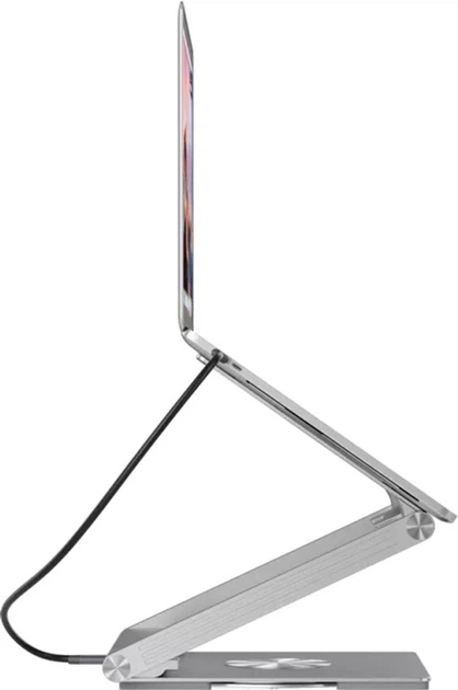 USB-хаб Canyon OnStand 2 Aluminium 6-in-1 з підставкою для ноутбука (CNS-SDS2) - зображення 14