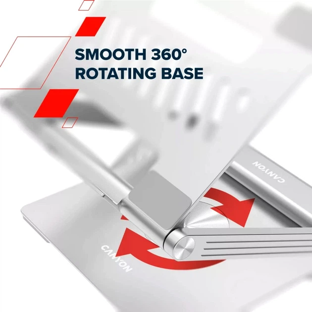 USB-хаб Canyon OnStand 2 Aluminium 6-in-1 з підставкою для ноутбука (CNS-SDS2) - зображення 18