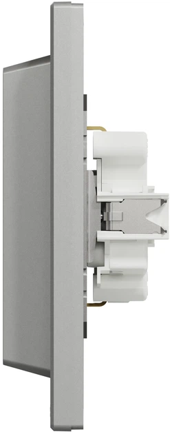 Розетка подвійна з заземленням Schneider Electric Asfora Алюміній EPH9900161 - изображение 4