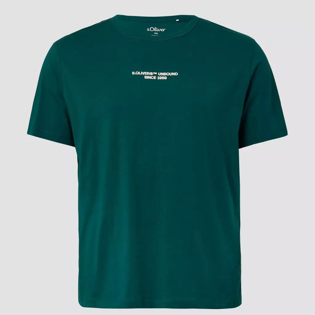 T-shirt męski bawełniany s.Oliver 10.3.16.12.130.2174166-79D2 5XL Zielony (4099978347015) - obraz 1