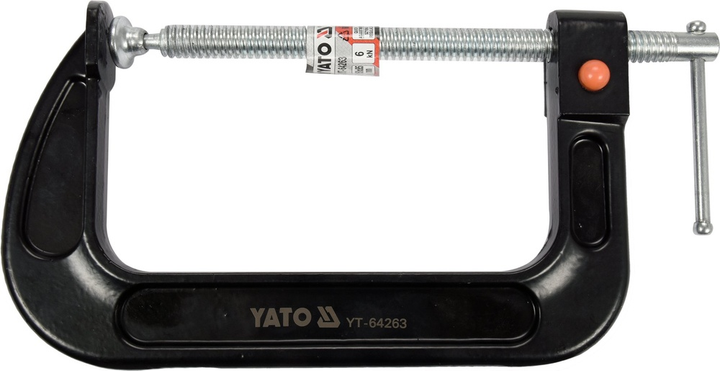Ścisk YATO typu C z szybkim przesuwem śruby 150 x 85 mm 6" x 3" (YT-64263) - obraz 1