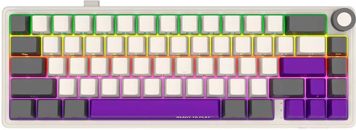 Клавіатура бездротова Lorgar RGB USB/Wireless Beige (LRG-KBP70MW-RT-US) - зображення 1