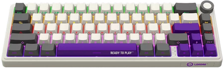 Клавіатура бездротова Lorgar RGB USB/Wireless Beige (LRG-KBP70MW-RT-US) - зображення 10
