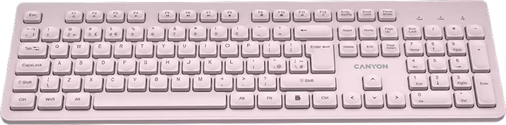Клавіатура бездротова Canyon HKB-W01 Silent Wireless Beige (CNS-HKBW01BG) - зображення 3
