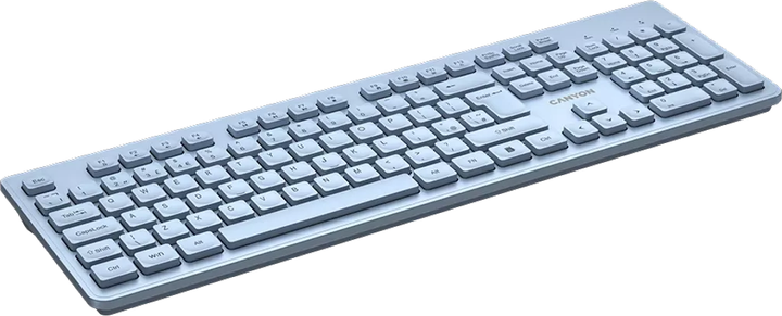 Клавіатура бездротова Canyon HKB-W01 Silent Wireless Blue (CNS-HKBW01BL) - зображення 4