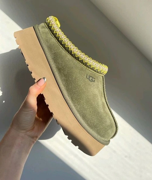 Жіночі уггі Тазз Сліппер Ультра Міні Платформа Хакі-Оливкові UGG TAZZ Platform Khaki Olive (39, оливковий) - Фото 11 Жіночі уггі Тазз Сліппер Ультра Міні Платформа Хакі-Оливкові UGG TAZZ Platform Khaki Olive (39, оливковий) - изображение 11