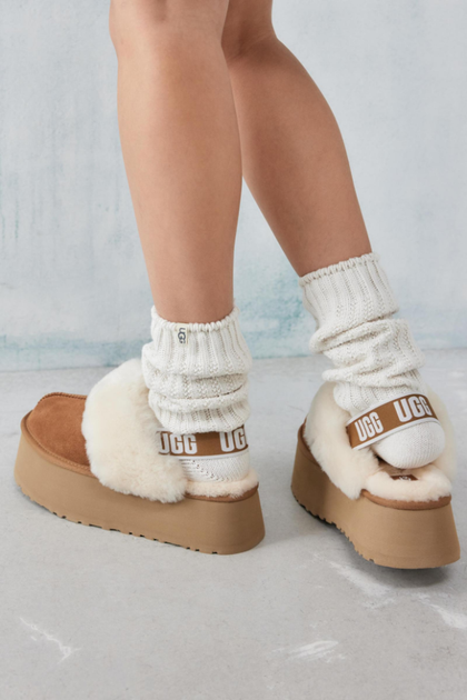 Жіночі уггі Сандалі Платформа Помаранчеві Замша UGG Funkette Slippers Platform Chestnut (41, помаранчевий) - Фото 10 Жіночі уггі Сандалі Платформа Помаранчеві Замша UGG Funkette Slippers Platform Chestnut (41, помаранчевий) - изображение 10