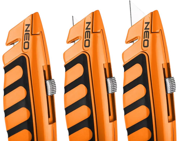 Nóż z ostrzem trapezowym NEO Tools metalowy korpus 63-707 (5907558472356) - obraz 8