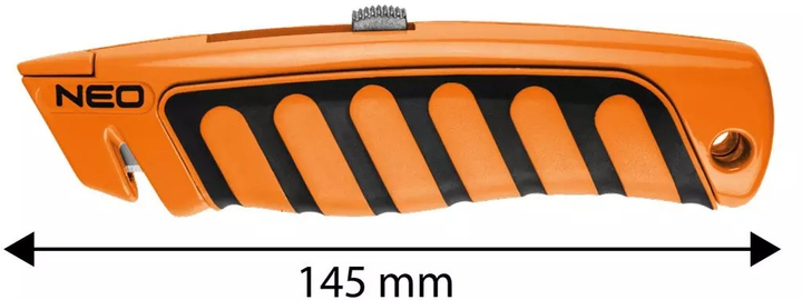 Nóż z ostrzem trapezowym NEO Tools metalowy korpus 63-707 (5907558472356) - obraz 9