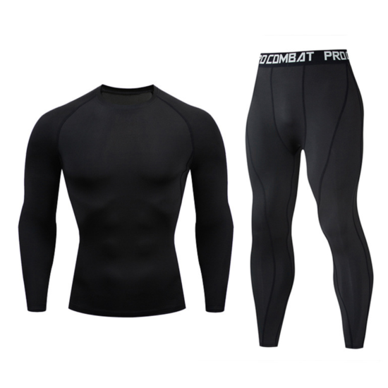 Комплект для тренировок компрессионная одежда Pro Combat XS черный - изображение 6
