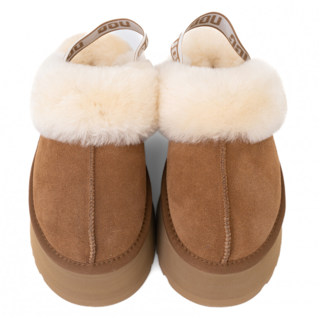 Жіночі уггі Сандалі Платформа Помаранчеві Замша UGG Funkette Slippers Platform Chestnut (41, помаранчевий) - изображение 2