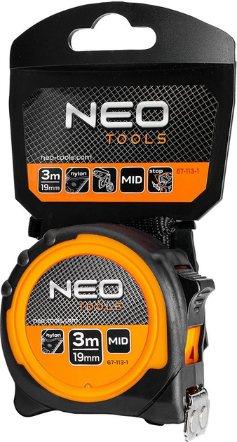 Рулетка NEO Tools сталева 3 м x 19 мм 67-113-1 (5907558495225) - зображення 11