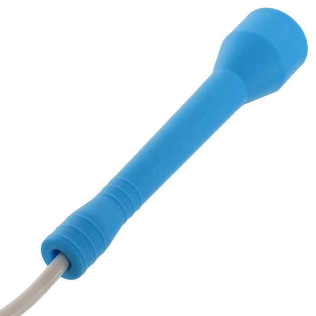 Скакалка з PVC джгутом (l-2,8м, d-4,8мм, Блакитний-білий) (FI-8634_Блакитний-білий) - изображение 3