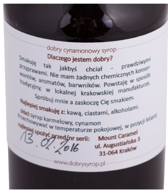 Syrop Mount Caramel cynamonowy 500 g (5906874468388) - obraz 2