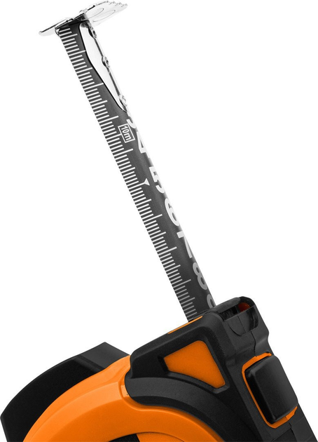 Рулетка NEO Tools Super Black сталева 3 м x 16 мм з автоматичним блокуванням, 2 кнопками стоп та магнітом 67-241 (5907558472233) - зображення 5