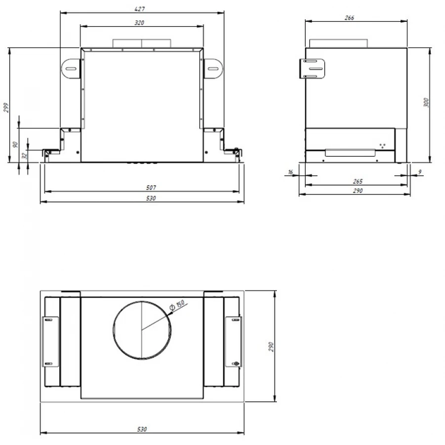 Витяжка Akpo WK-10 Neva Glass 850 inox+white 60 - зображення 10